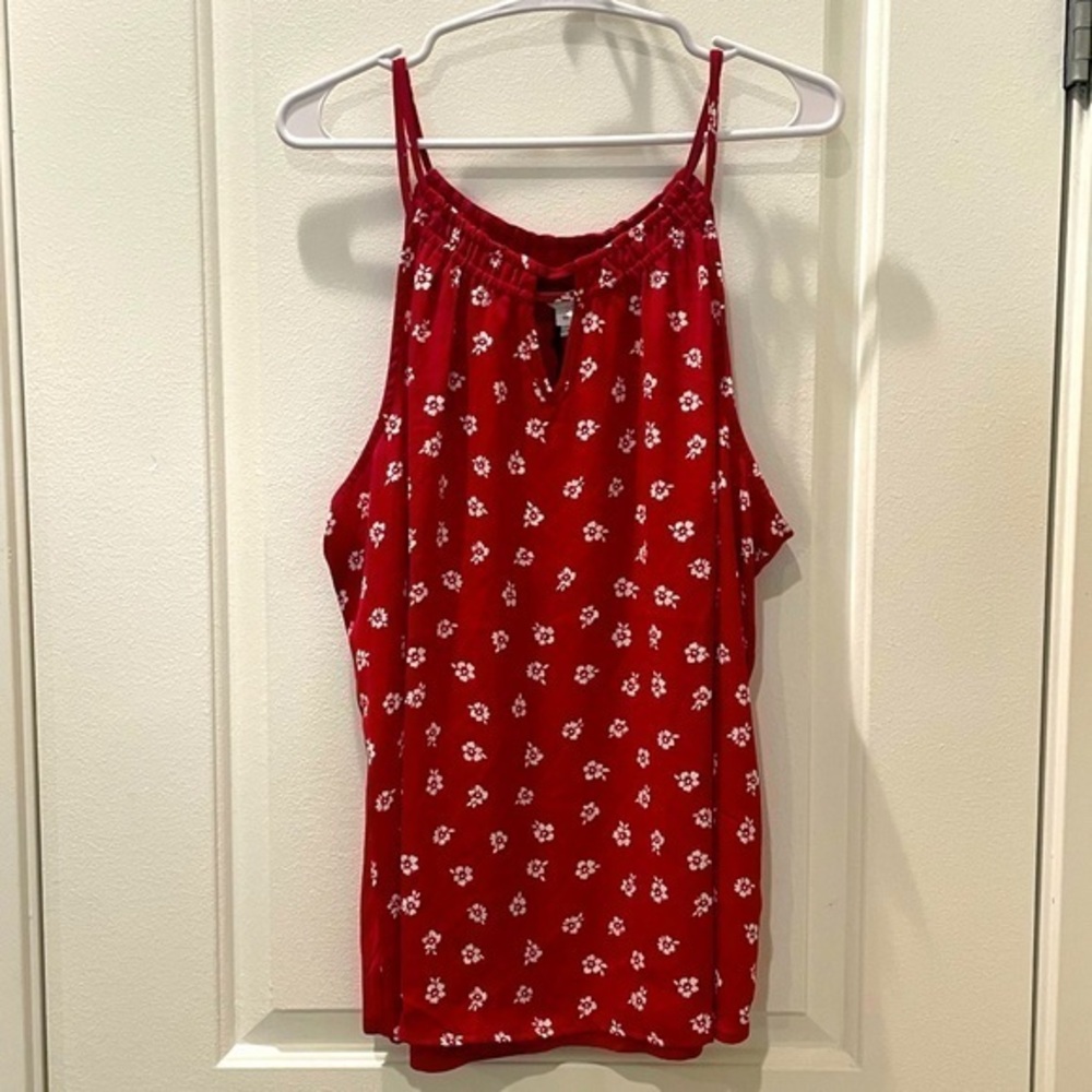 NEW…41 Hawthorn Red Mixed Media Top
